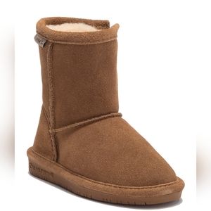 BEARPAW – Toddler Kids Emma Side-Zip Genuine Shearling Lined Boots